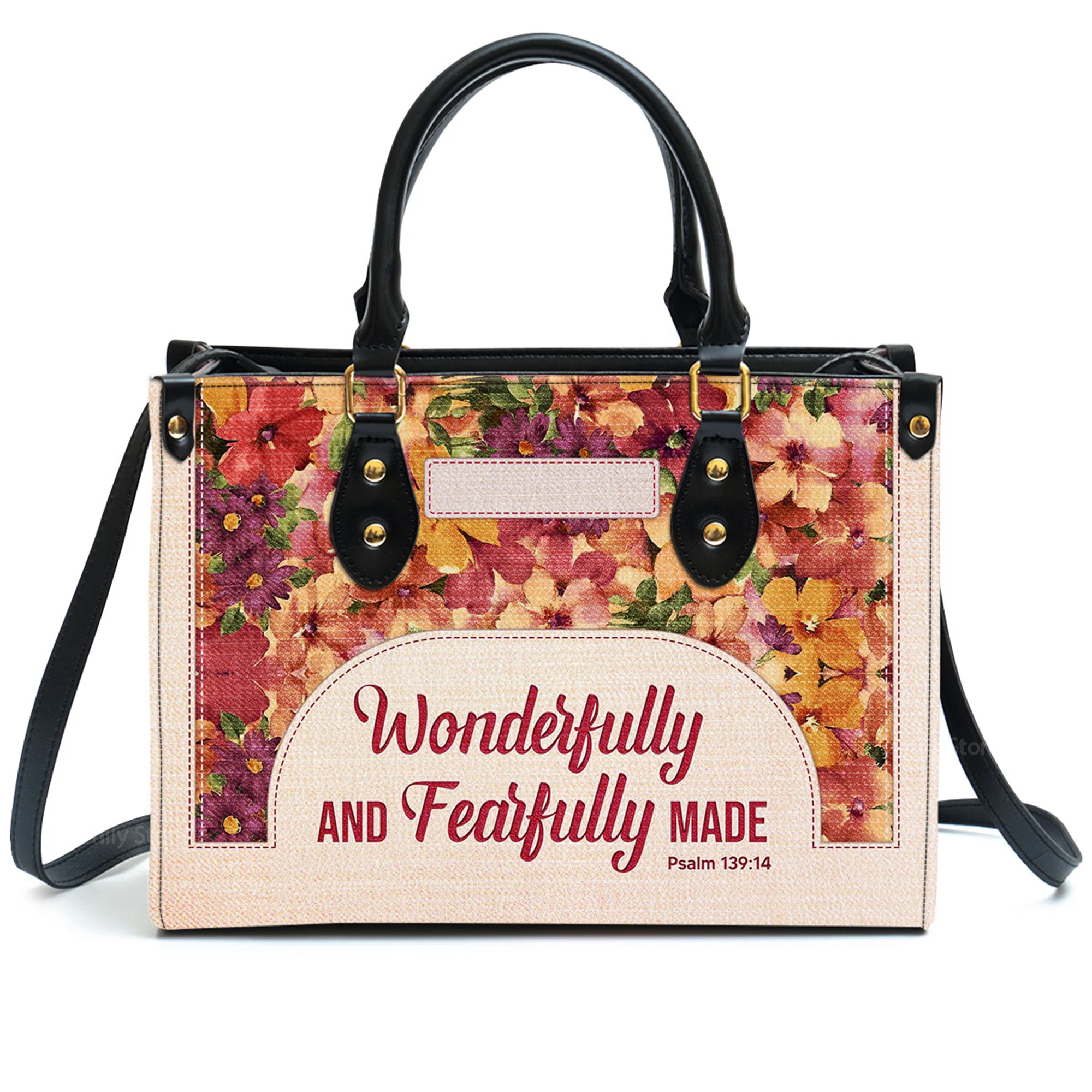 Wonderfully And Fearfully Made Psalm 13914 - Awesome Personalized Leather Handbag - AT4081221 - Image 2