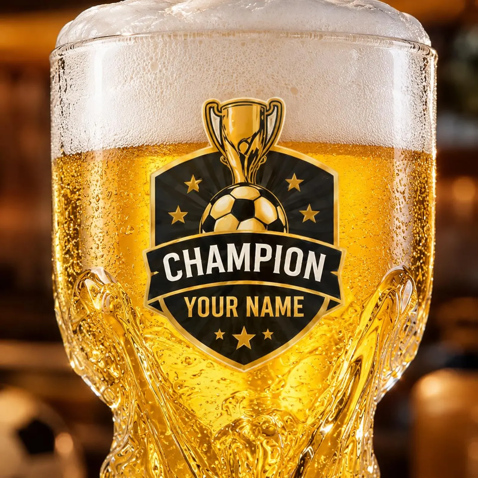 World Football Champion Cup Final Match Day 2026 - Personalized Trophy Beer Glass - Gifts For Sport Fans, Soccer Lovers - Image 6