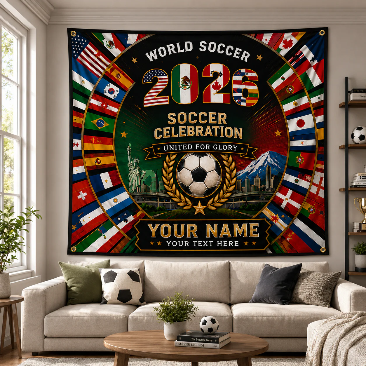 World Soccer 2026 Celebration Country Flag - Personalized Backdrop - Gift For Soccer Fans - Image 4