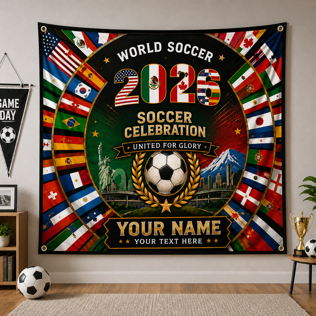 World Soccer 2026 Celebration Country Flag - Personalized Backdrop - Gift For Soccer Fans - Image 7