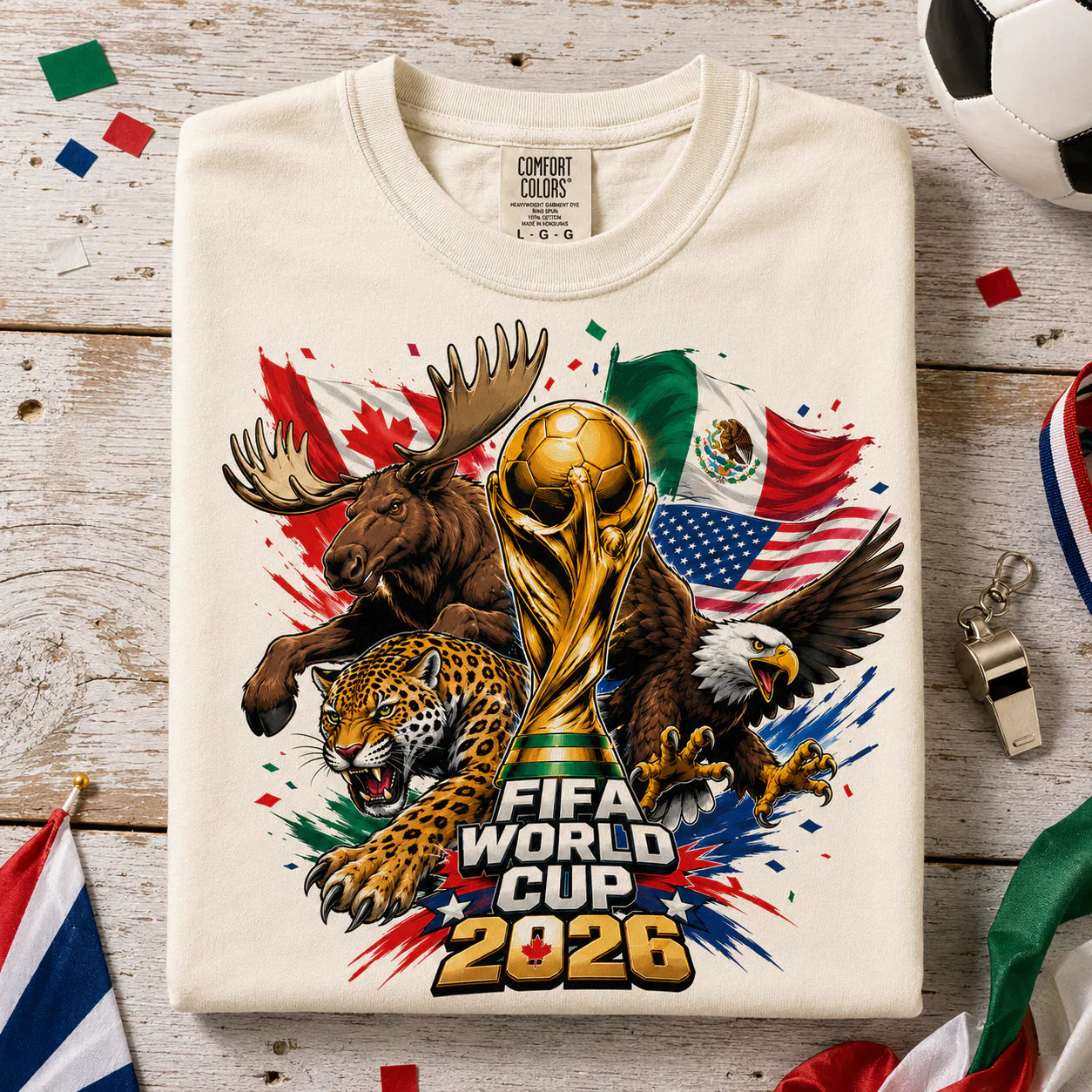 World Soccer Championship Moose Jaguar Eagle 2026 - Comfort Shirt - Gift For Soccer Fans