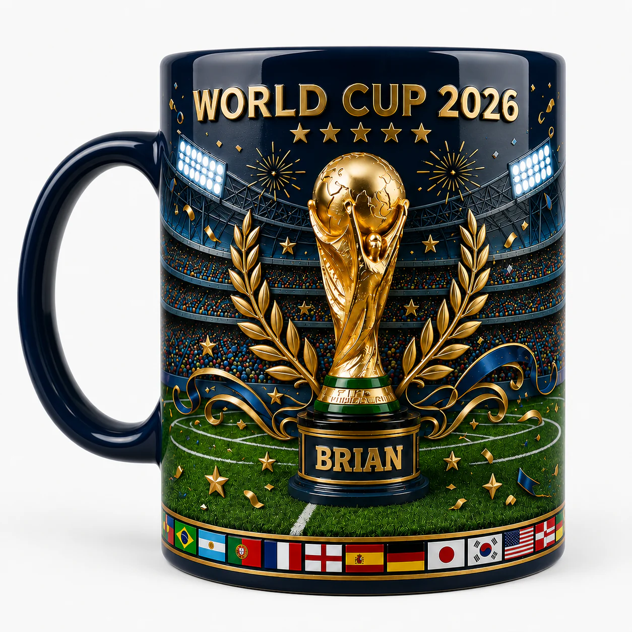 World Soccer Cup 2026 Laurel Wreath - Personalized Accent Mug - Gift For Soccer Fans - Image 6