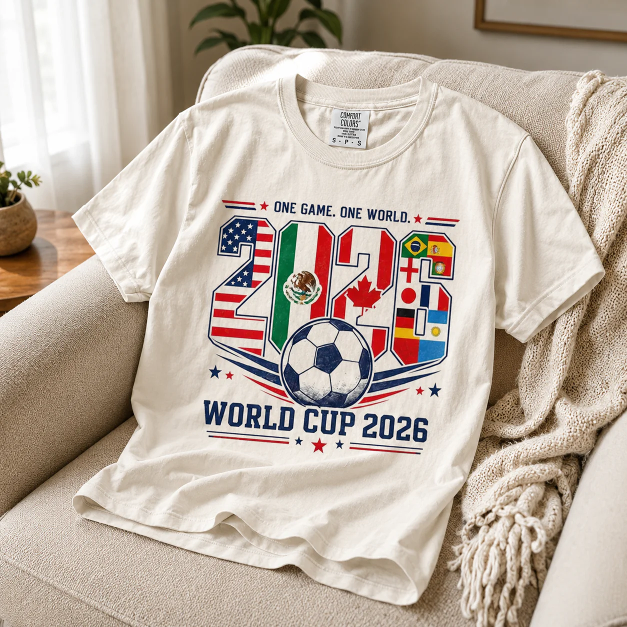World Soccer Cup 2026 One Game One World Flag - Comfort Shirt - Gift For Soccer Fans