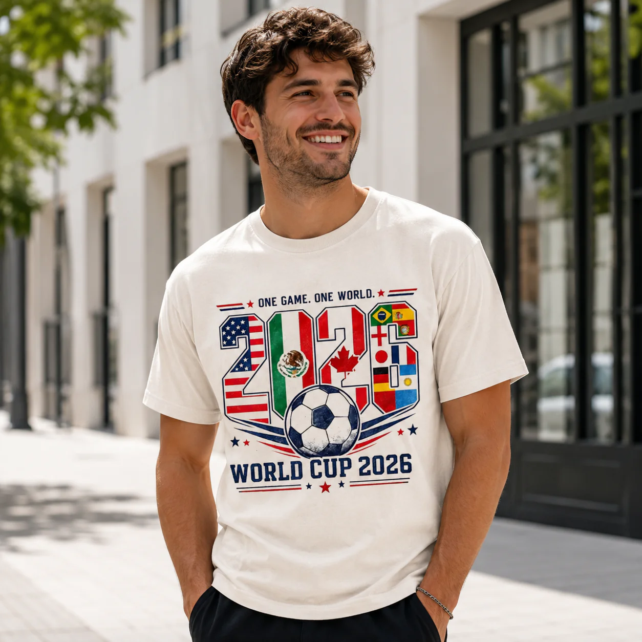 World Soccer Cup 2026 One Game One World Flag - Comfort Shirt - Gift For Soccer Fans - Image 2