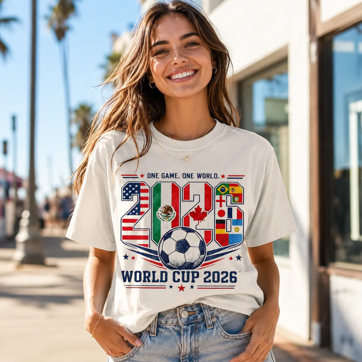 World Soccer Cup 2026 One Game One World Flag - Comfort Shirt - Gift For Soccer Fans - Image 3