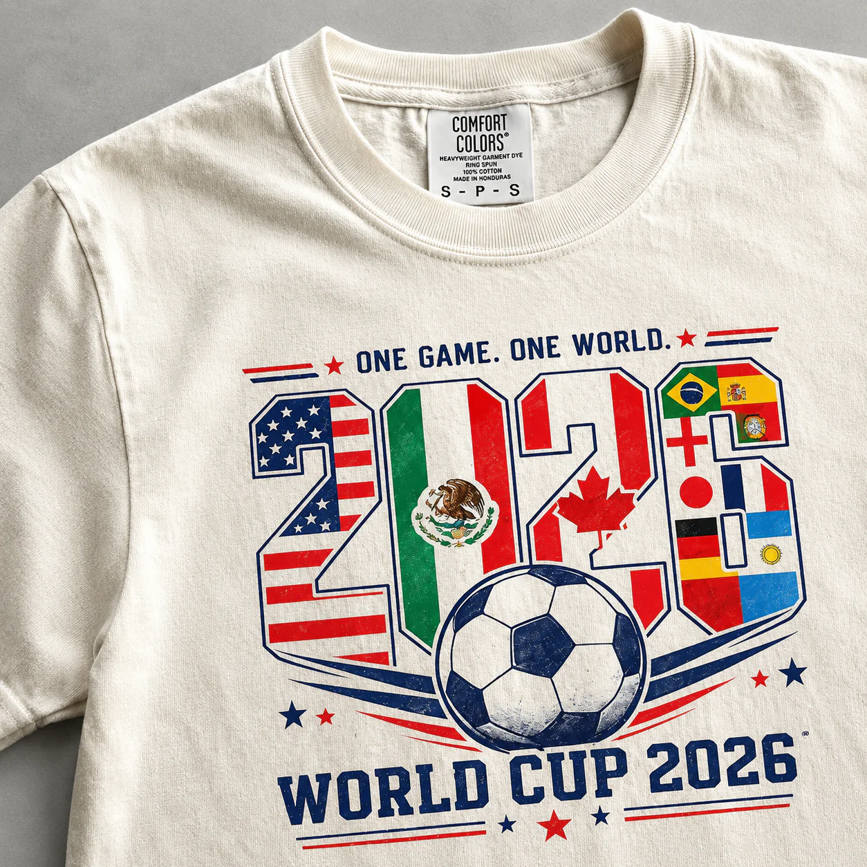 World Soccer Cup 2026 One Game One World Flag - Comfort Shirt - Gift For Soccer Fans - Image 4