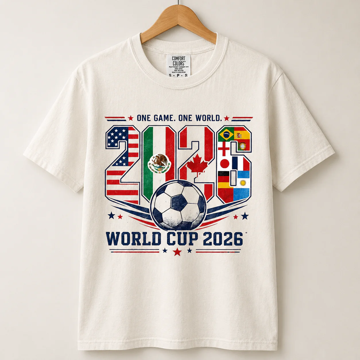 World Soccer Cup 2026 One Game One World Flag - Comfort Shirt - Gift For Soccer Fans - Image 5