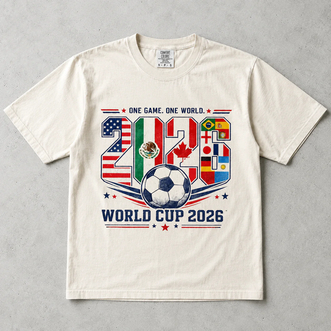 World Soccer Cup 2026 One Game One World Flag - Comfort Shirt - Gift For Soccer Fans - Image 6