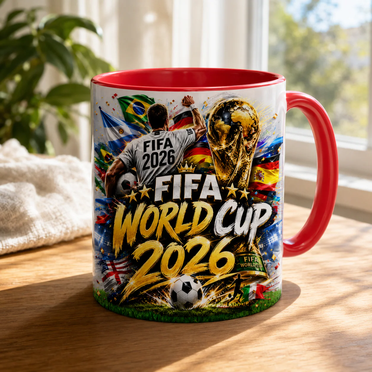 World Soccer Cup 2026 Player Trophy Flags - Accent Mug - Gift For Soccer Fans - Image 11