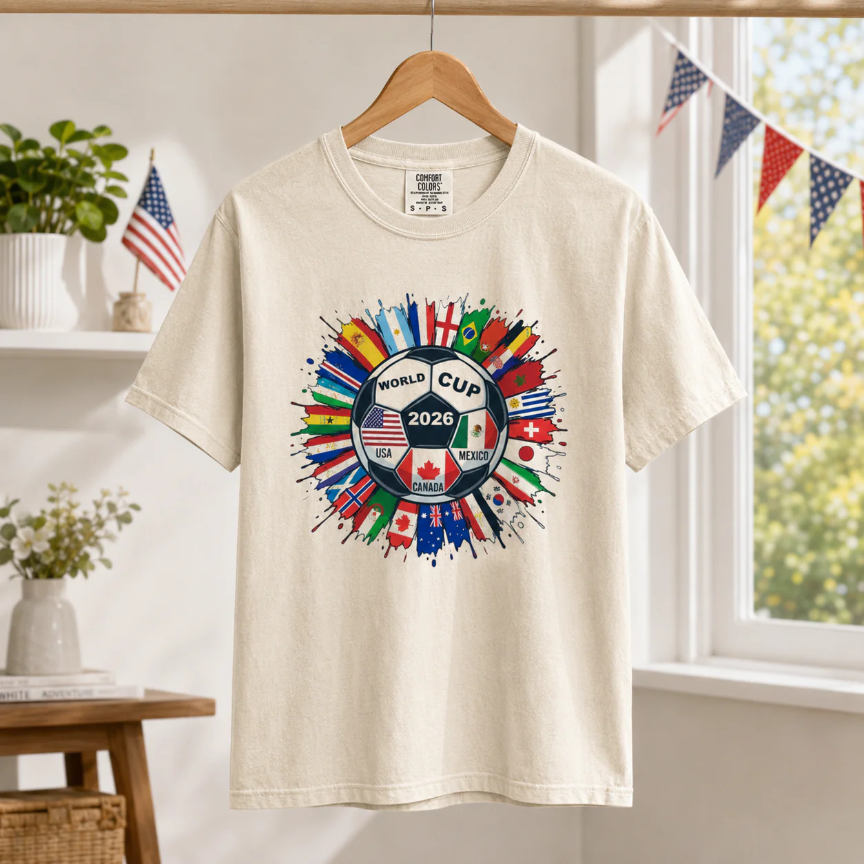 World Soccer Cup 2026 Three Host Countries Flags - Comfort Shirt - Gift For Soccer Fans - Image 4