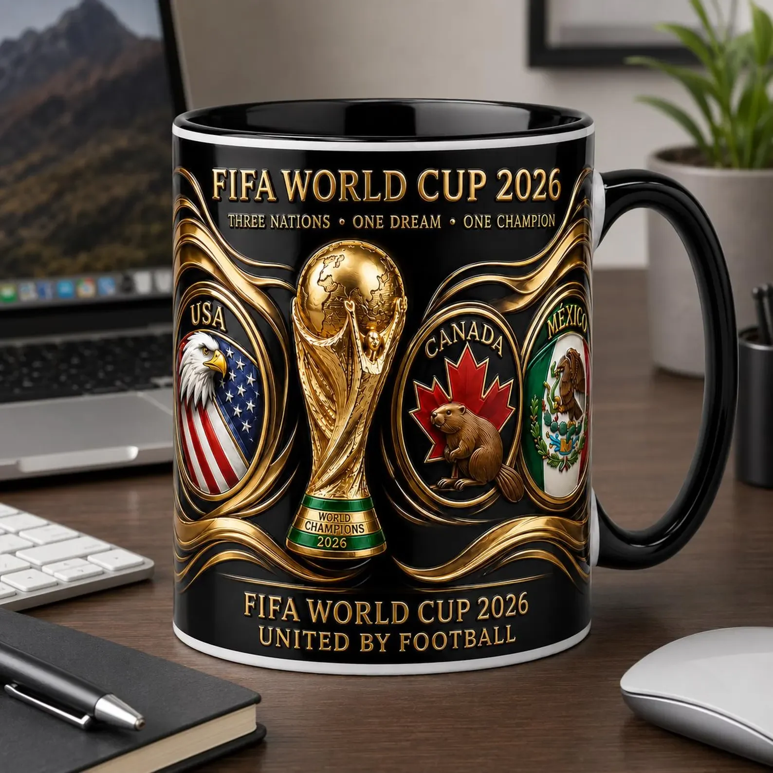 World Soccer Cup 2026 United By Football - Personalized Accent Mug - Gift For Soccer Lovers