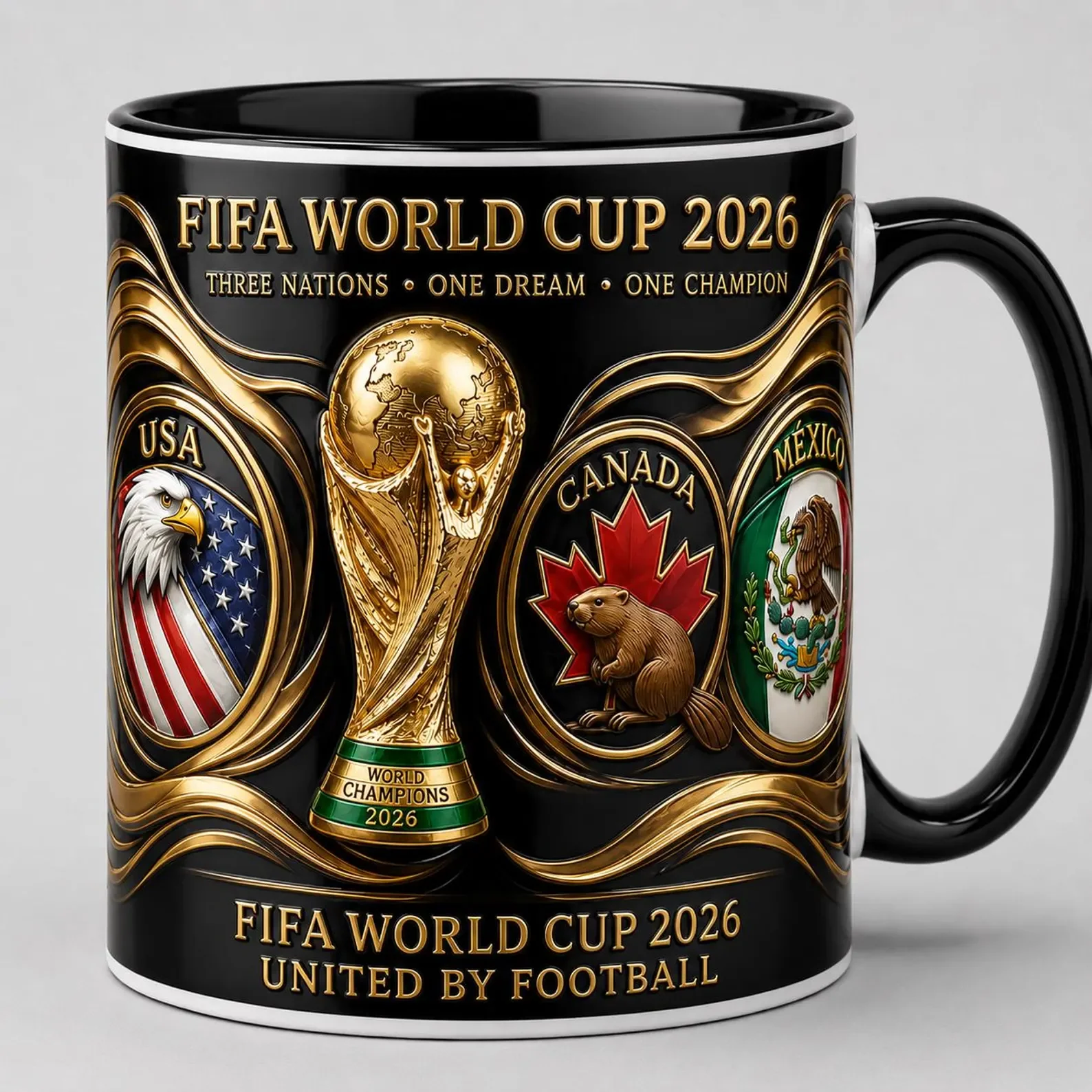 World Soccer Cup 2026 United By Football - Personalized Accent Mug - Gift For Soccer Lovers - Image 3