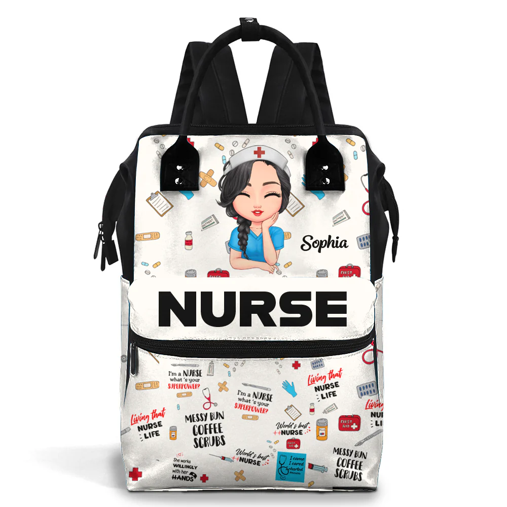 World's Best Nurse - Personalized Duckbilled Backpack - Gift For Nurse | NR3 HH01