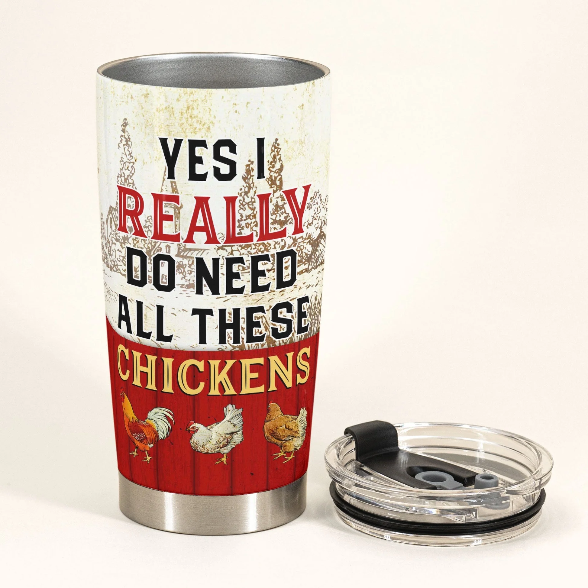 Yes I Really Do Need All These Chickens  - Personalized Stainless Steel Tumbler - Gift For Mom, Grandma, Mothers Day, Farmers | GR17 NA94 - Image 3