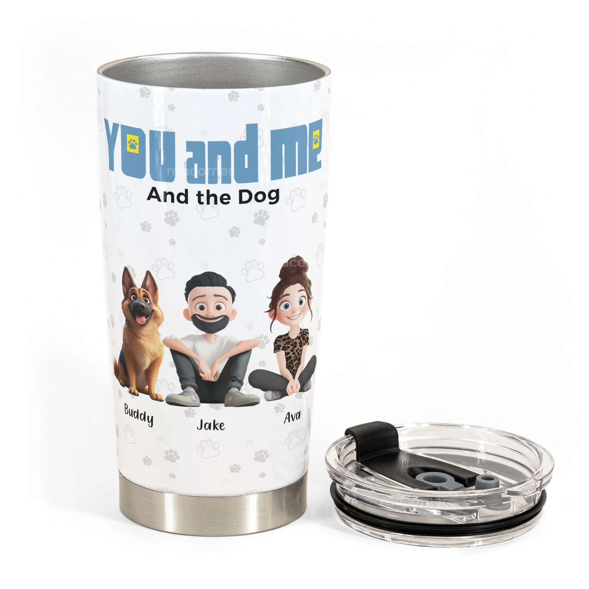 You And Me We Are Pet Parents Cartoon Pet - Personalized Tumbler Cup - Gift for Pet Owners, Pet Lovers, Dog Mom, Cat Mom | CLP15 NH96 - Image 5