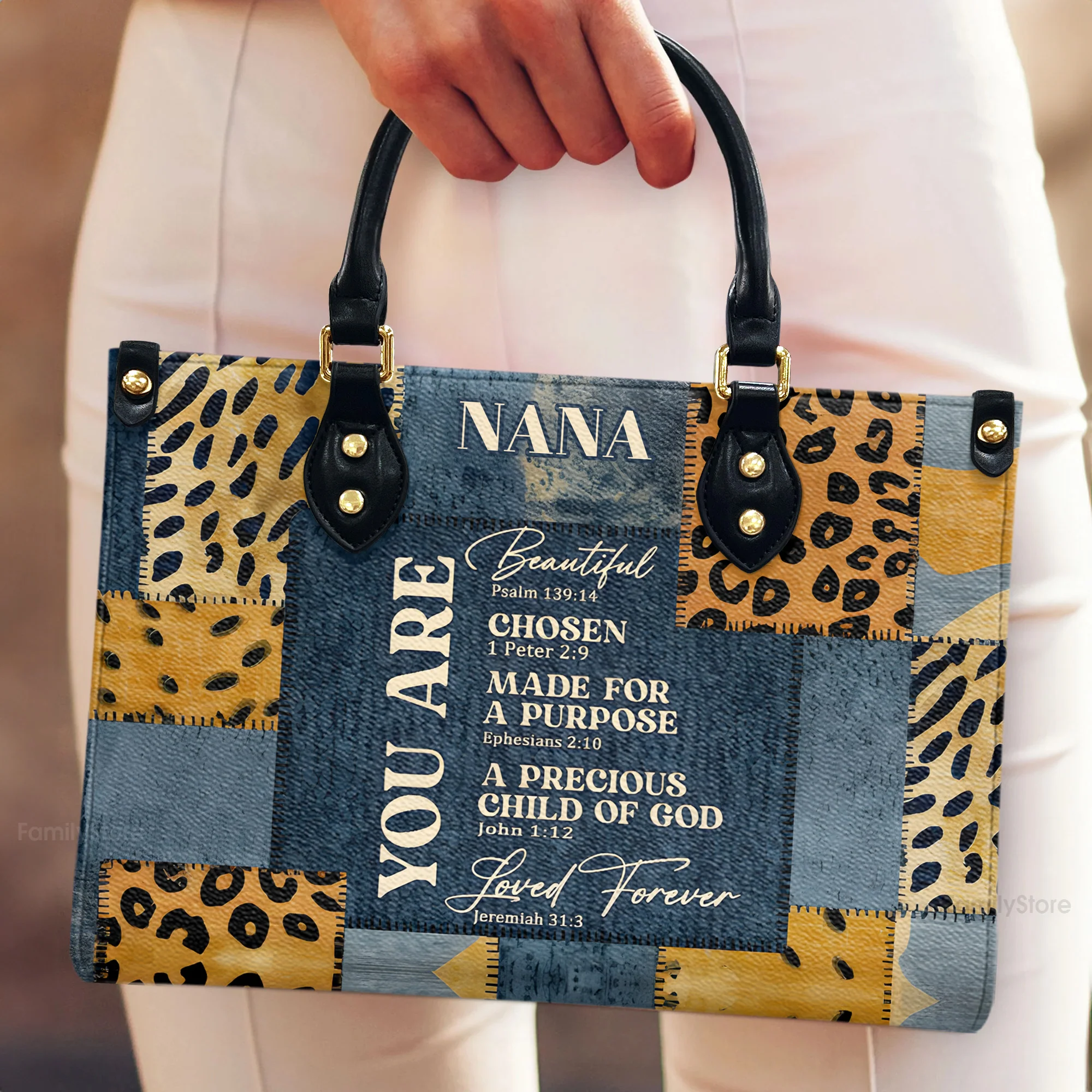 You Are Made For A Purpose - Beautiful Personalized Leather Handbag - AT4081318 - Image 4