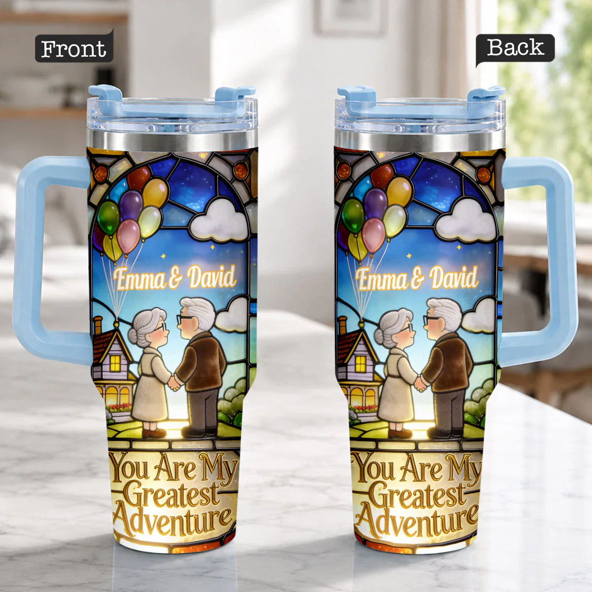 You Are My Greatest Adventure - Personalized Tumbler With Handle - Gift For Couples, Movie Fans - DSNY - Image 4