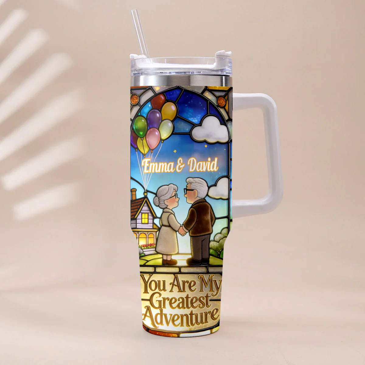 You Are My Greatest Adventure - Personalized Tumbler With Handle - Gift For Couples, Movie Fans - DSNY - Image 5