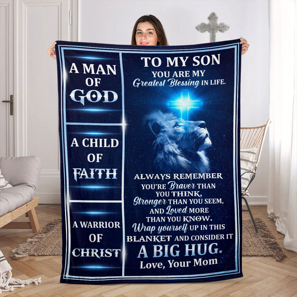 You Are My Greatest Blessing - Personalized Fleece Blanket TD118 - Image 2