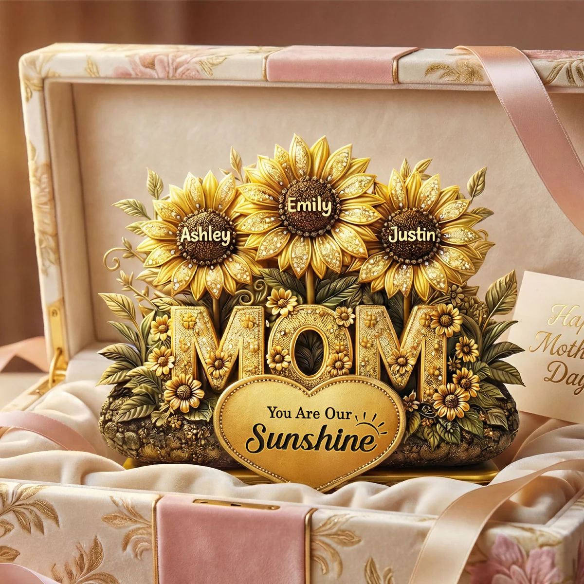 You Are Our Sunshine Mom - Personalized Shape Acrylic Plaque - Gift For Mom, Grandma HN02 - Image 3