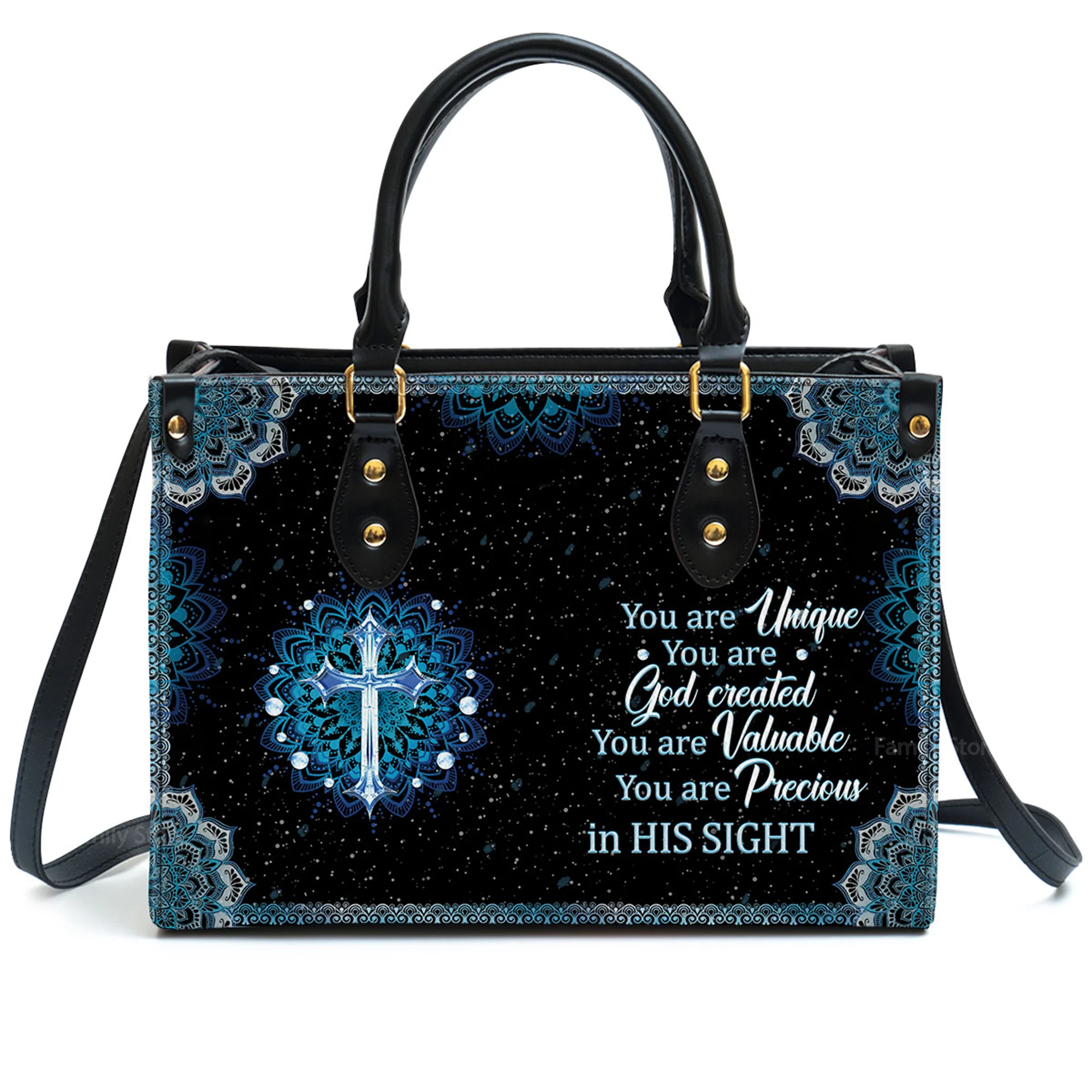 You Are Precious In His Sight - Thoughtful Gift For Christians - Personalized Leather Handbag With Handle - AT4080739 - Image 2