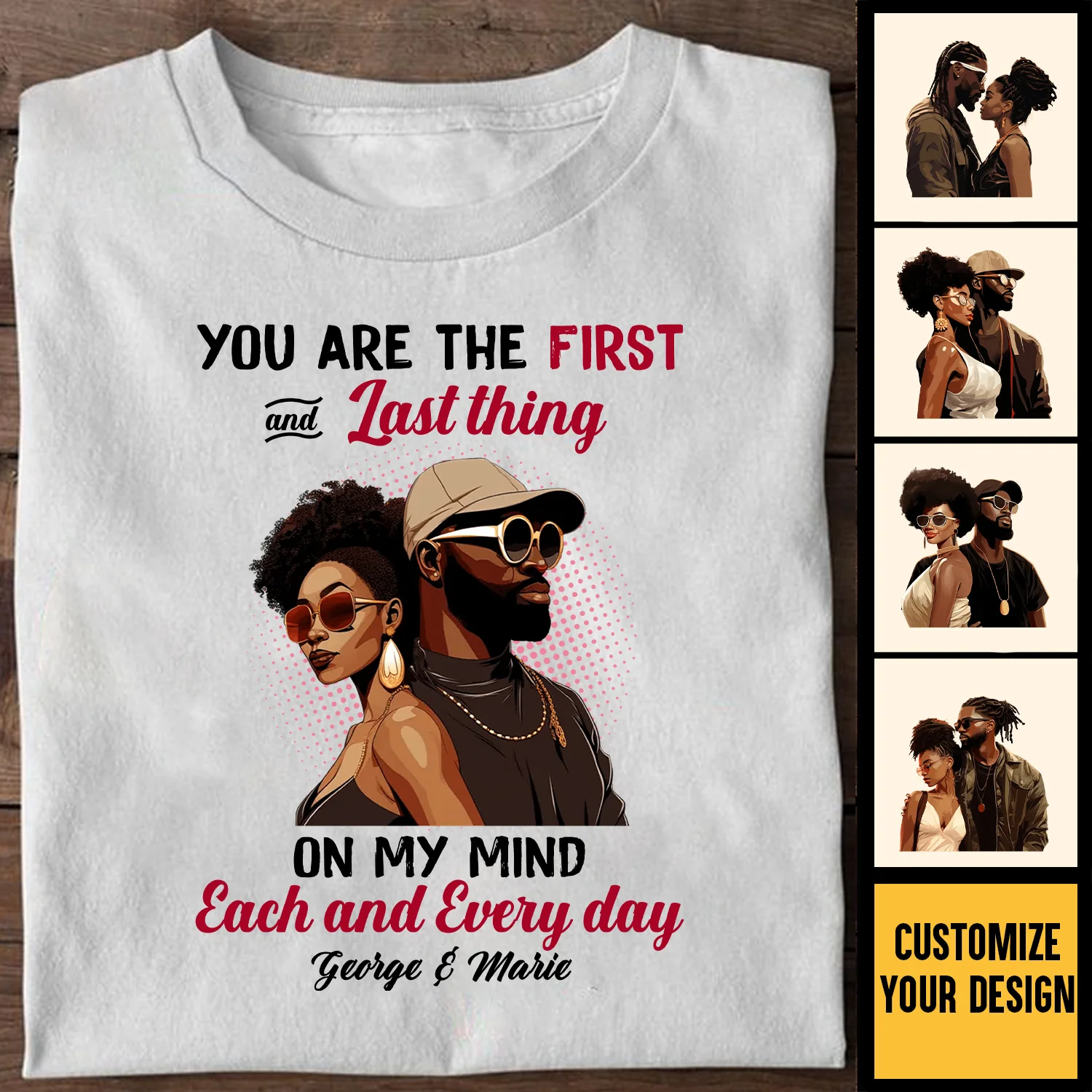 You Are The First And Last Thing On My Mind Black African - Personalized Shirt - Gift For Couple, Husband Wife - GR5 NH96 - Image 3