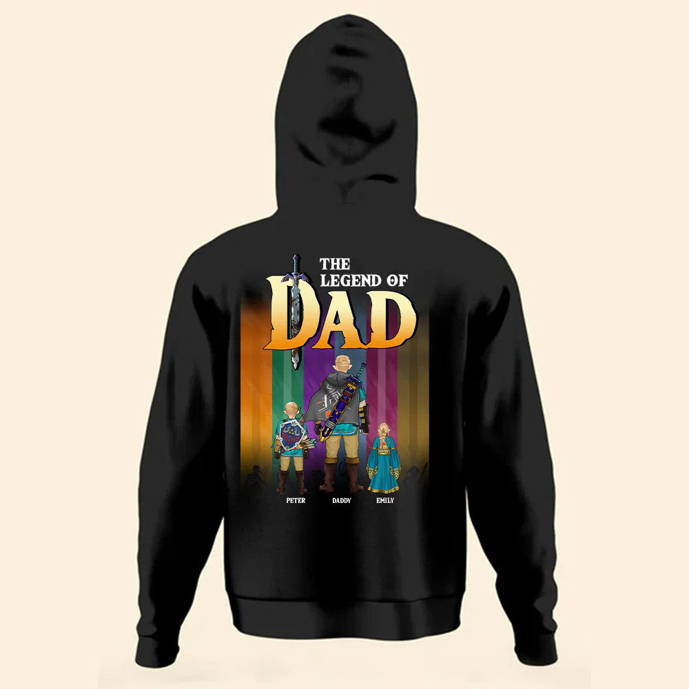 Zelda Dad You Are The Legend In My Mind - Gift For Dad, Husband Father's Day - Personalized TShirt CL07 - Image 3