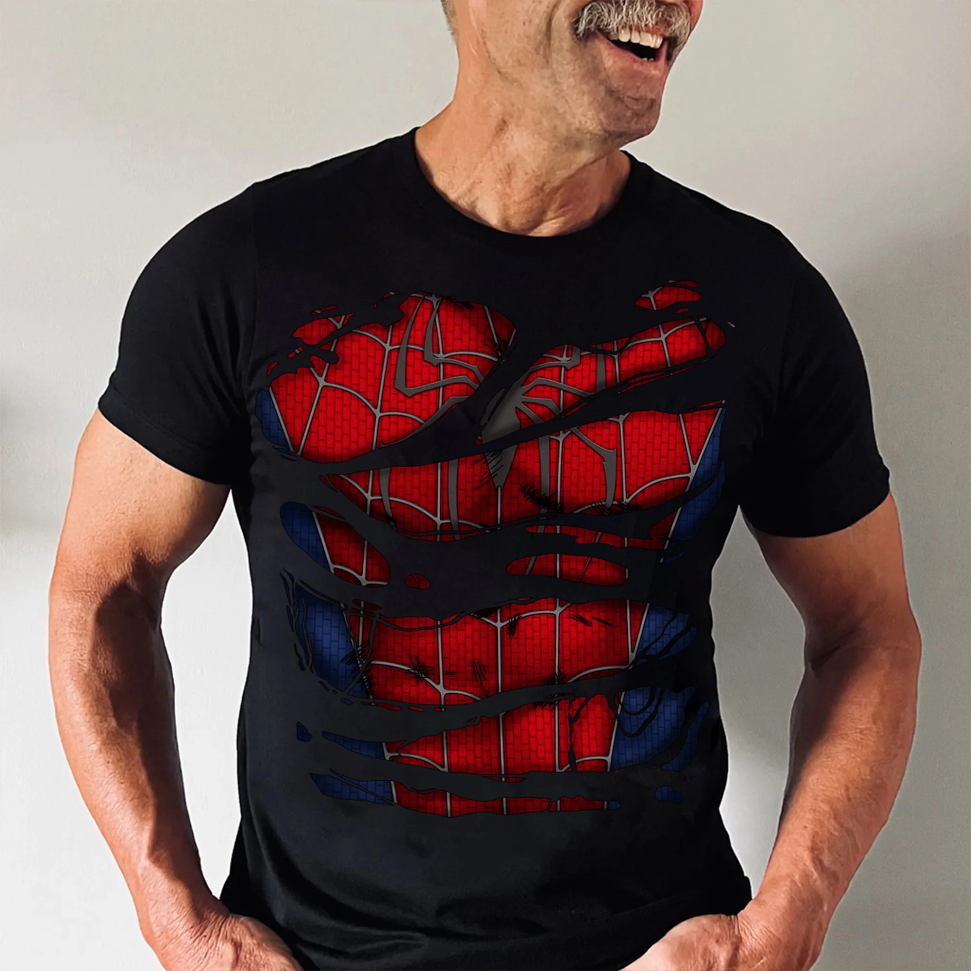 Super Hero Dad You Can Mess With Me But Don't Mess With My Son - Gift For Father's Day - Personalized Shirt 2 Side - Image 4