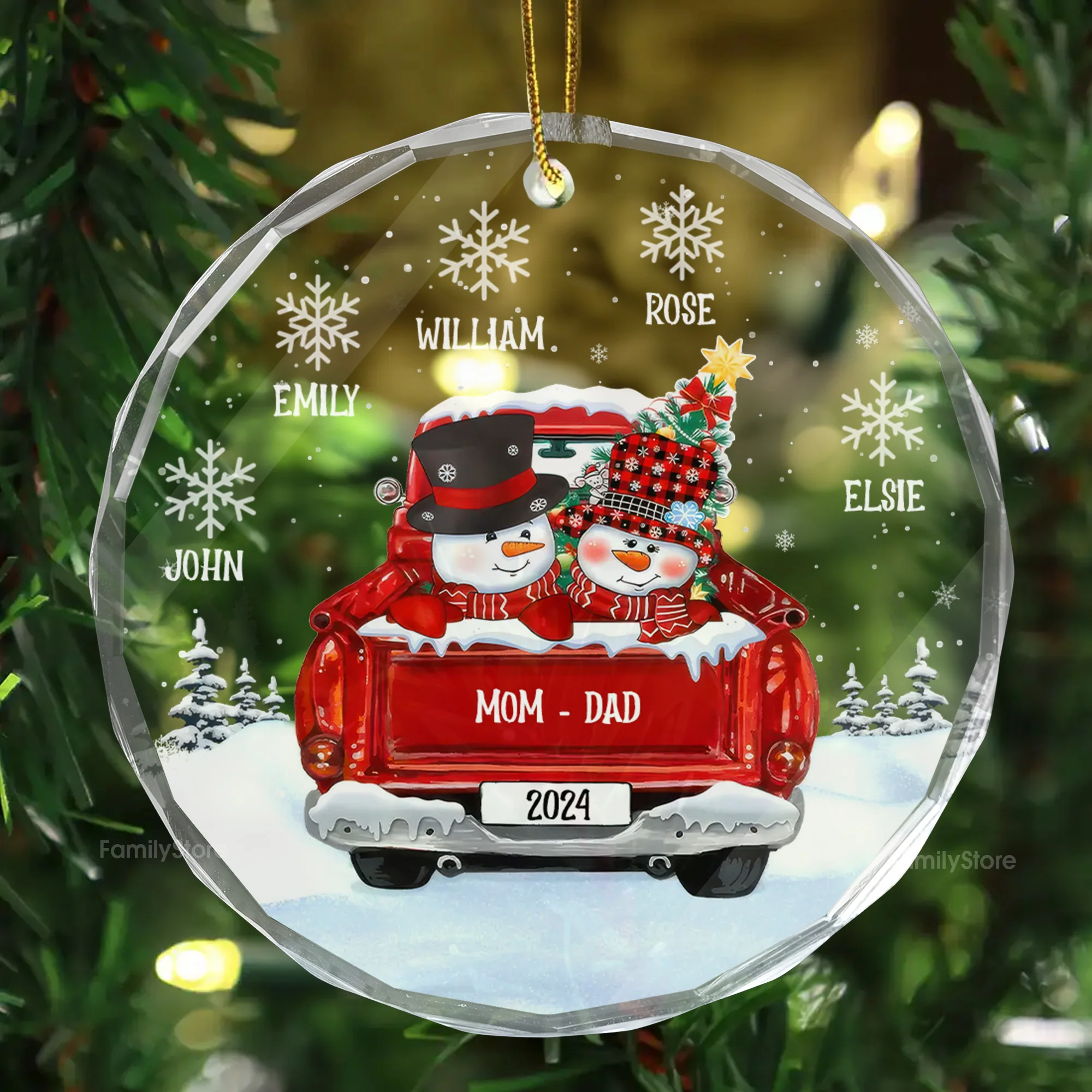 You Made My Holiday Such A Sweet And Happy Time - Gift For Family - Personalized Glass Ornament - NA94
