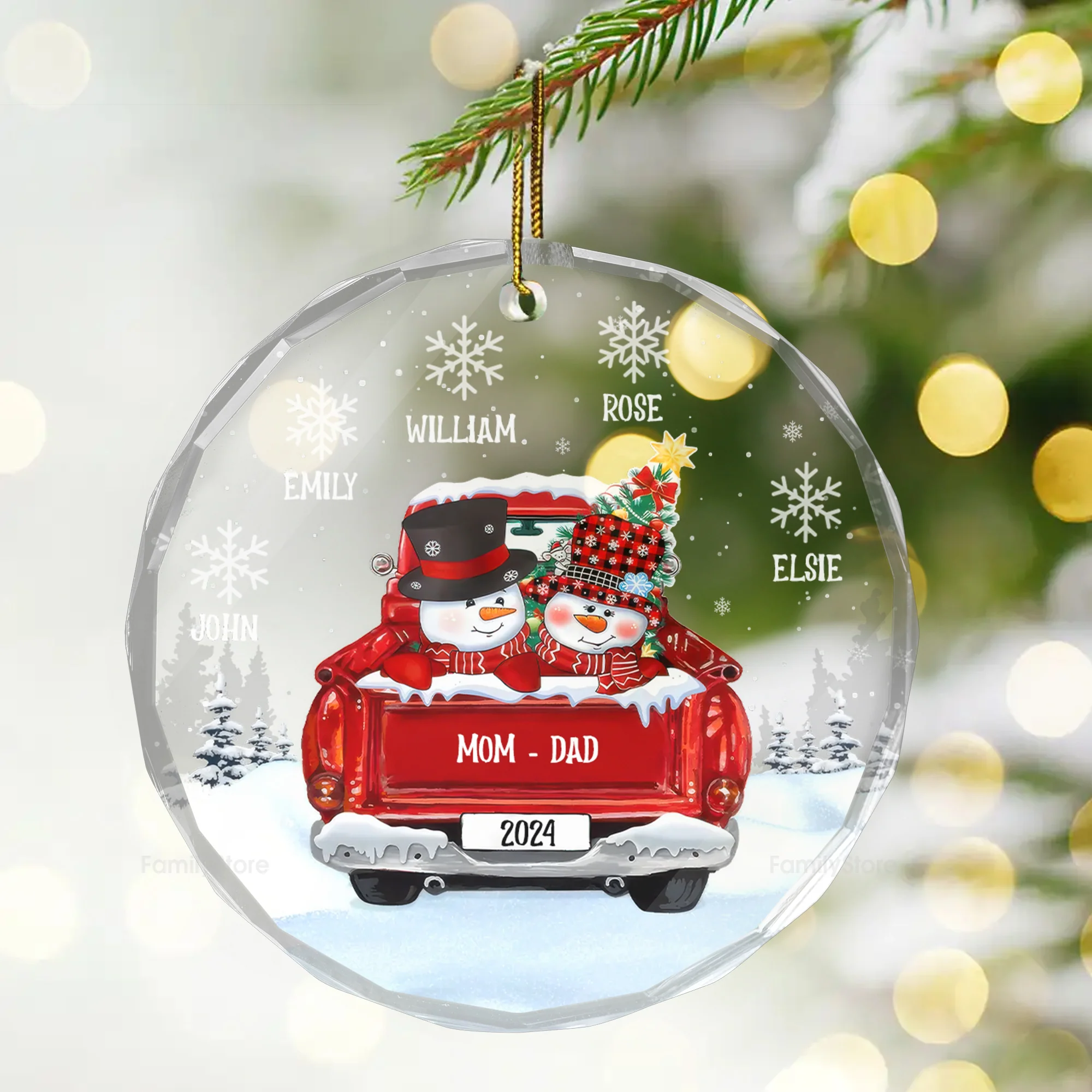 You Made My Holiday Such A Sweet And Happy Time - Gift For Family - Personalized Glass Ornament - NA94 - Image 3