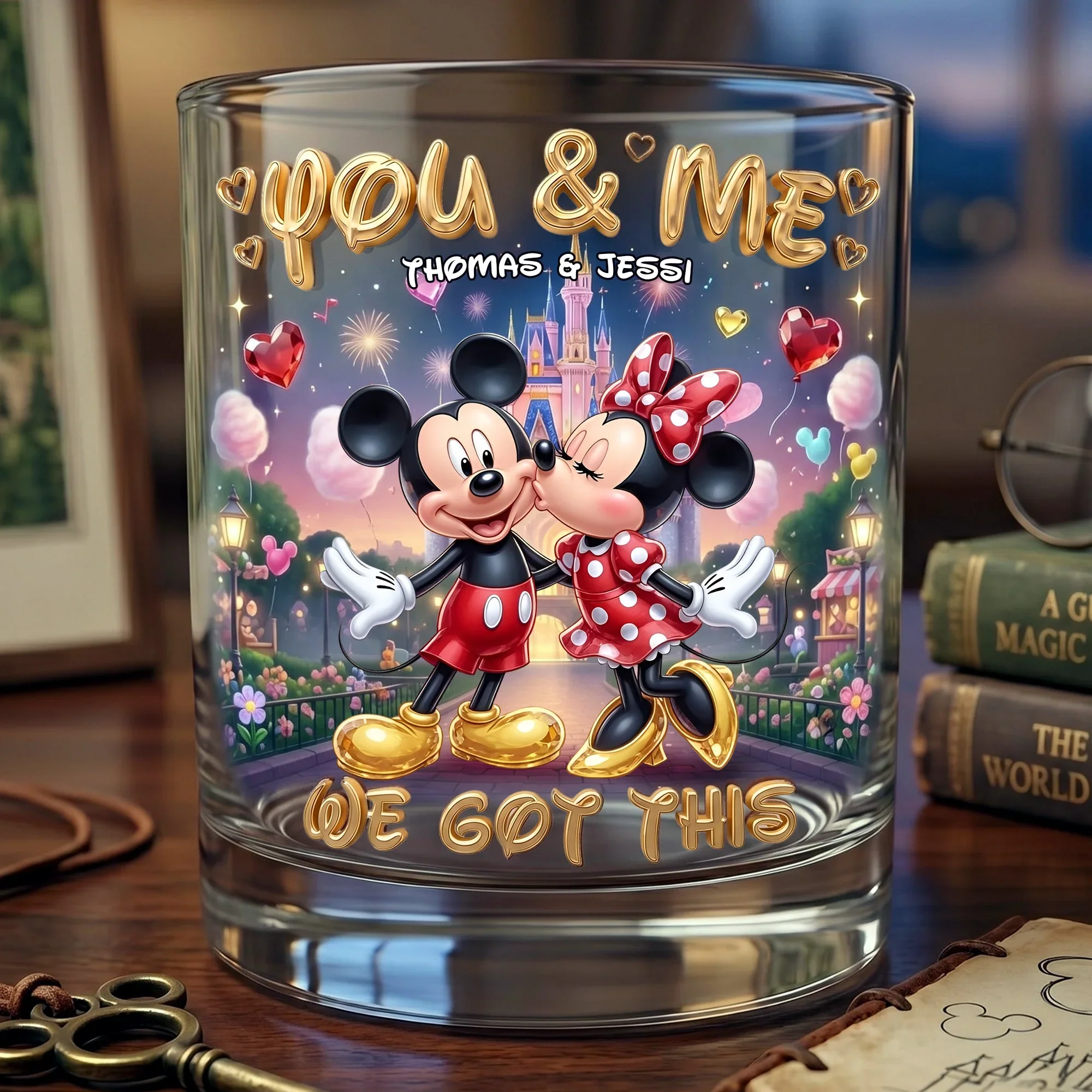 You & Me We Got This - Personalized Whiskey Glass - Gift For Couple - MkMo - Image 2