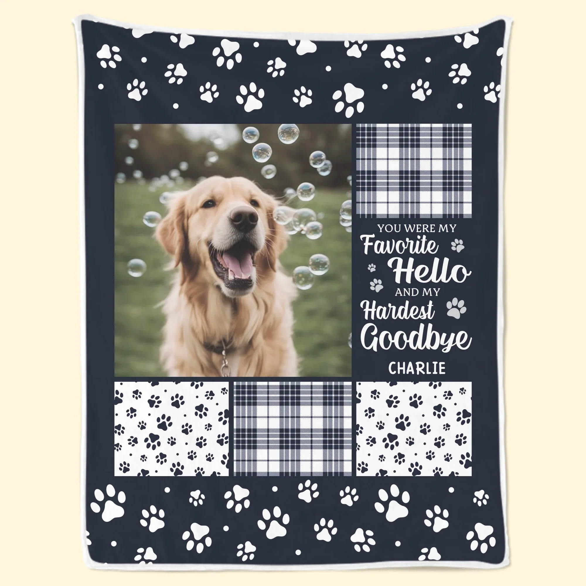 You Were My Favorite Hello And My Hardest Goodbye - Personalized Custom Photo Blanket - Gifts For Memorial Pet, Christmas HH01 - Image 3