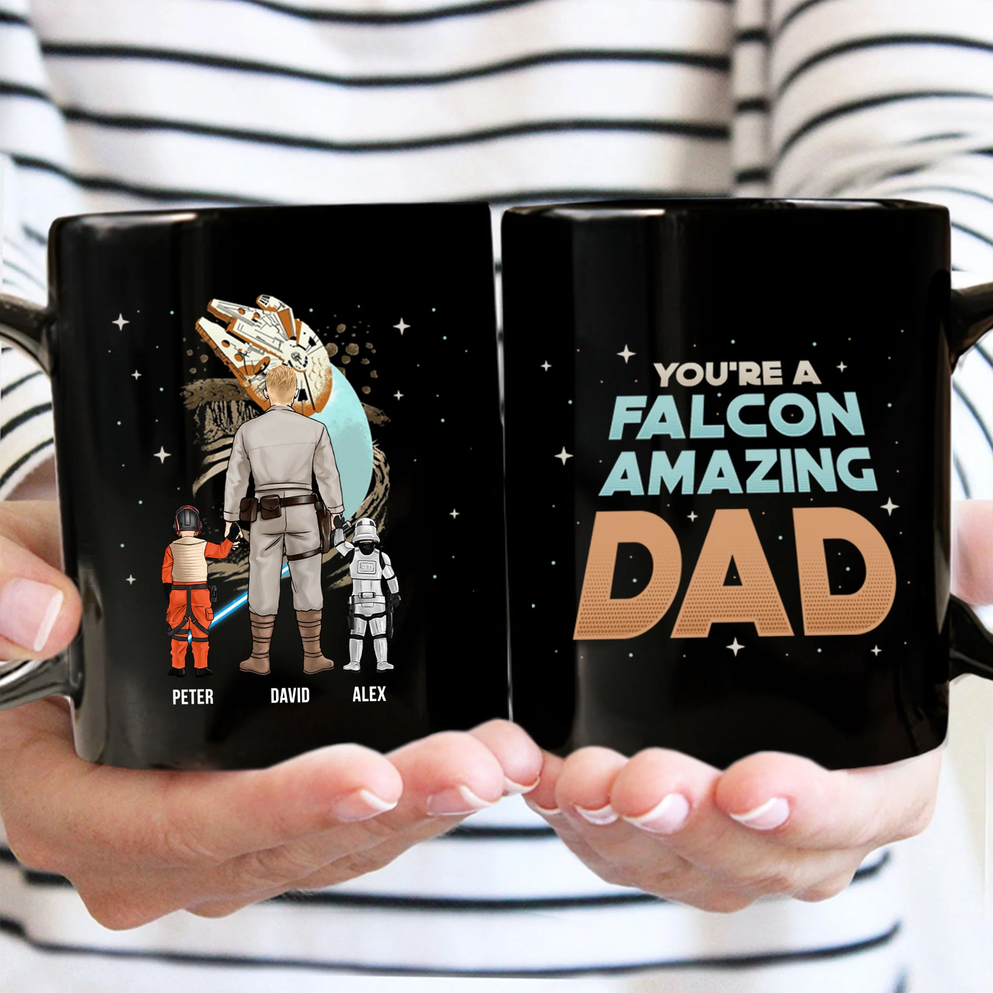 Stwa You're A Falcon Amazing Dad - Gift For Dad - Personalized Black Mug - CL08 NA94