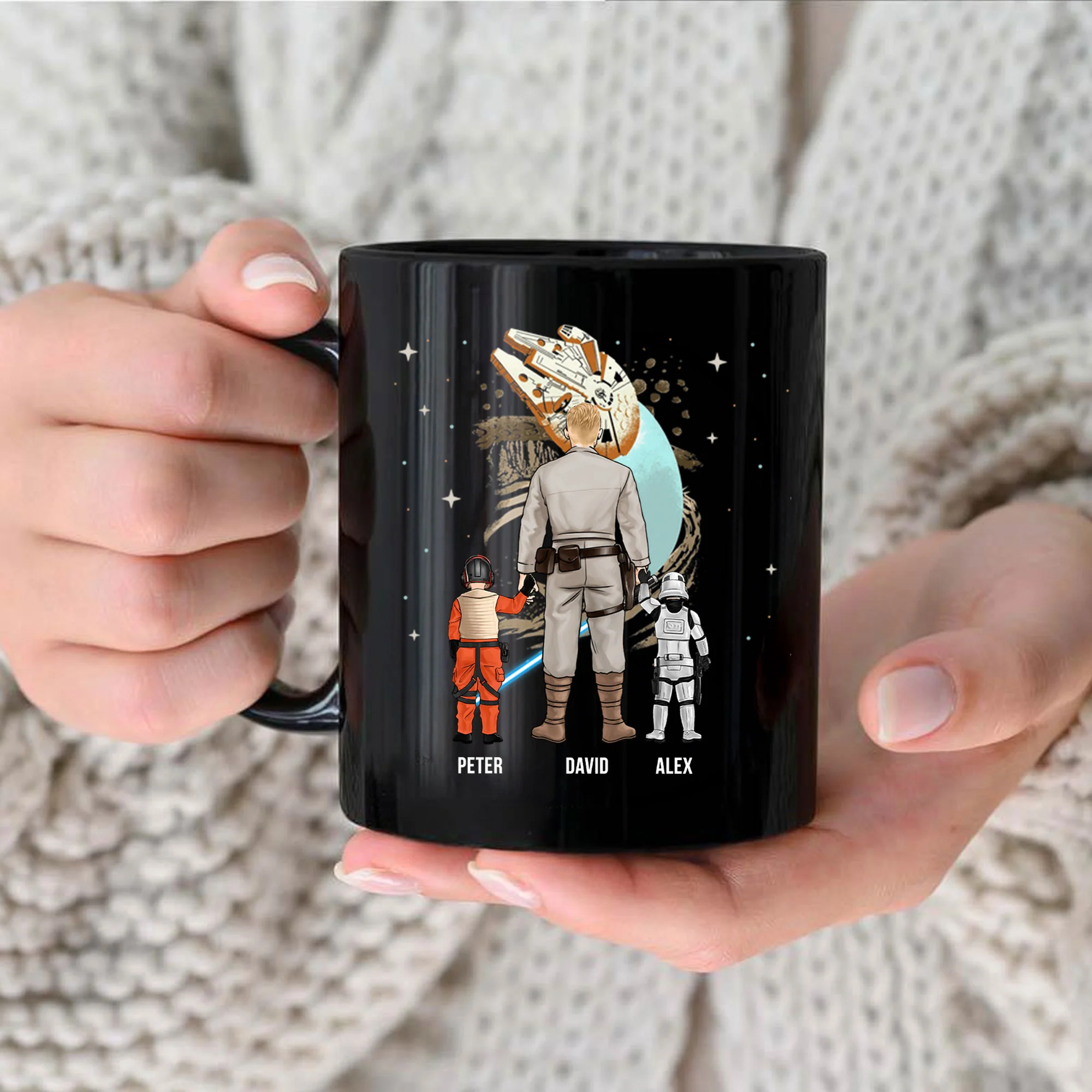 Stwa You're A Falcon Amazing Dad - Gift For Dad - Personalized Black Mug - CL08 NA94 - Image 2