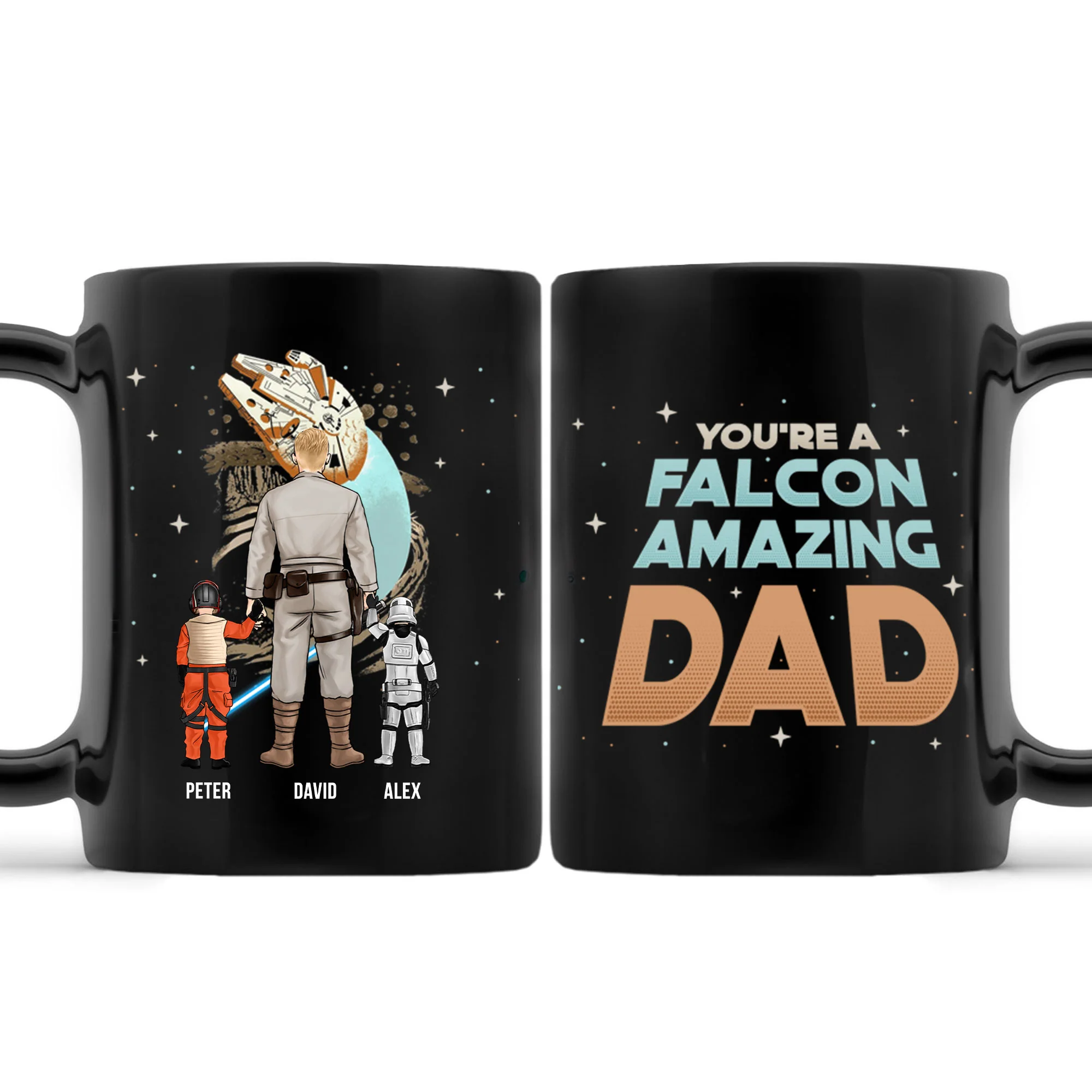 Stwa You're A Falcon Amazing Dad - Gift For Dad - Personalized Black Mug - CL08 NA94 - Image 3