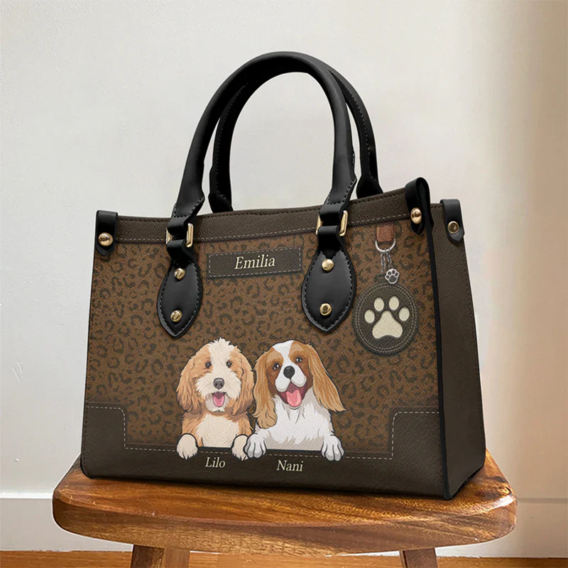 You're A Pawfect Fur Mom - Personalized Leather Handbag - Gift for Dog Lovers, Dog Mom | CLP14 NH96 - Image 2