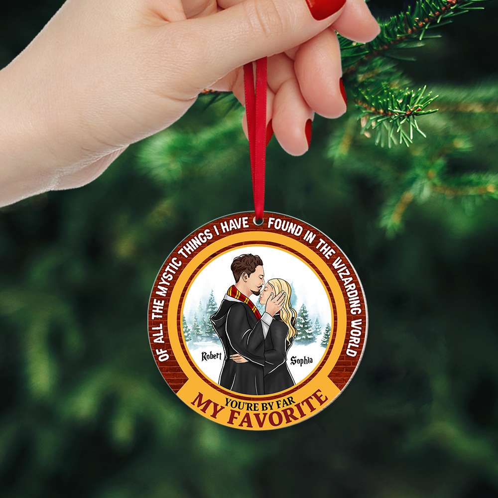 You're By Far My Favorite Wizard And Witch - Personalized Acrylic Ornament - Gift For Couple, Husband Wife CL20 NH96 - Image 3