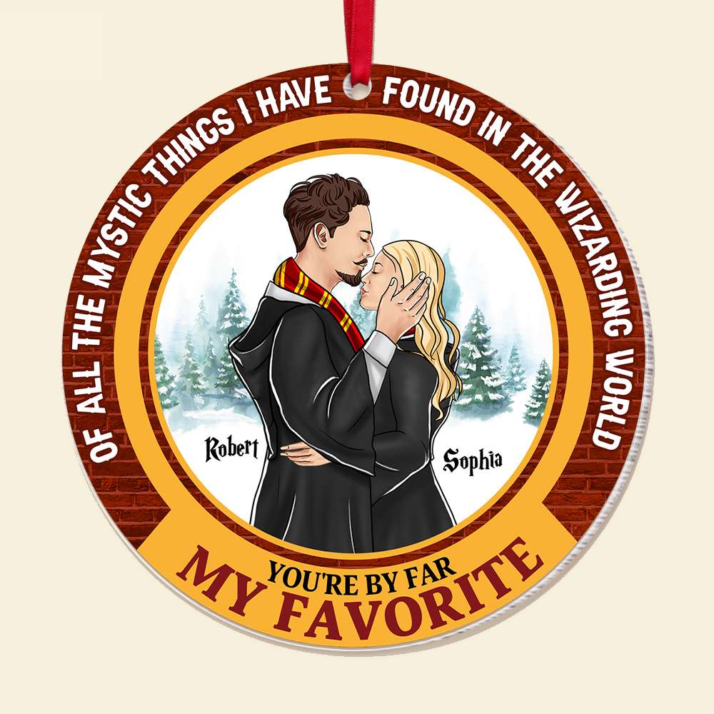 You're By Far My Favorite Wizard And Witch - Personalized Acrylic Ornament - Gift For Couple, Husband Wife CL20 NH96 - Image 4