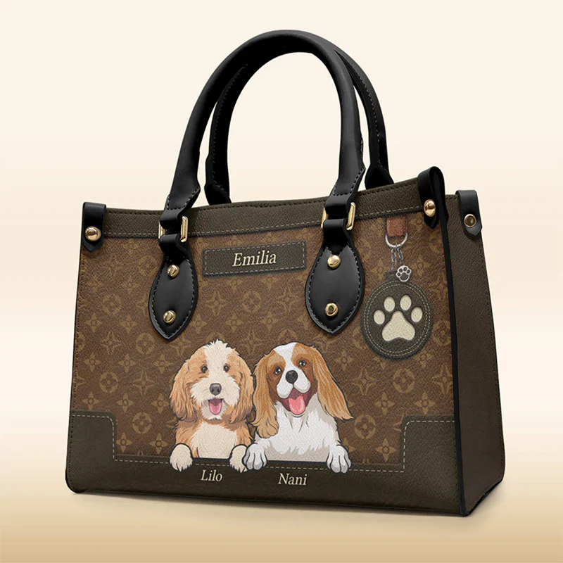 You're Pawsome - Personalized Leather Handbag - Gift for Pet Owners, Dog Lovers, Dog Mom | CLP14 NH96