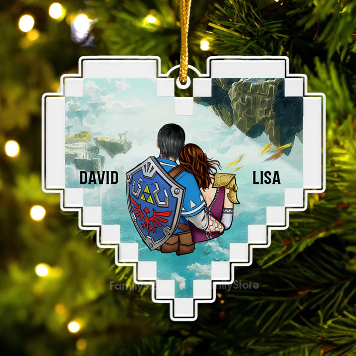 Zelda You're The Last Piece - Gift for Couples - Personalized Acrylic Ornament - CL32 NH96 - Image 4