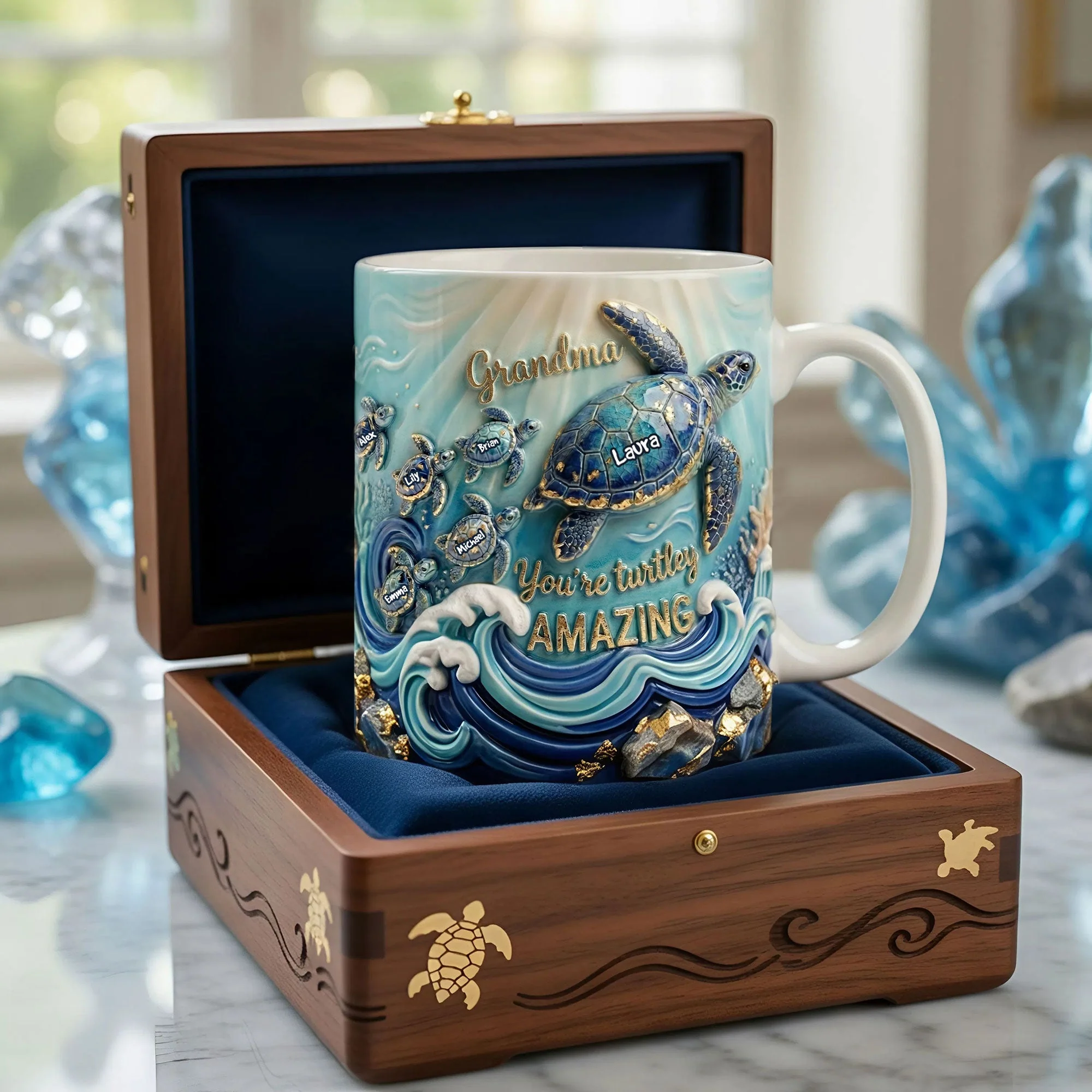 You're Turtley Amazing - Personalized Mug - Gift For Grandma, Mom, Mother's Day