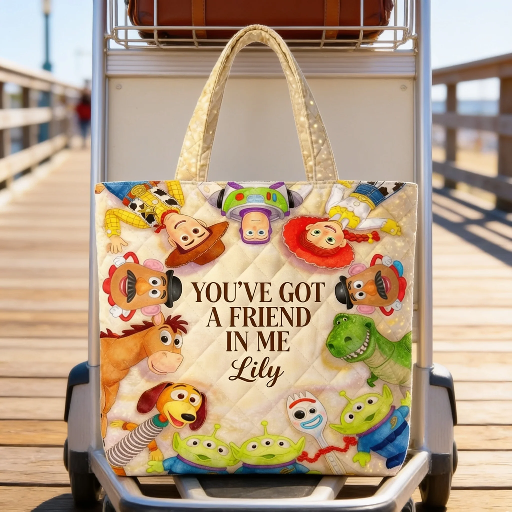 You've Got A Friend In Me - Personalized Quilted Tote Bag - Gift For Movie Fans - DSNY - Image 4