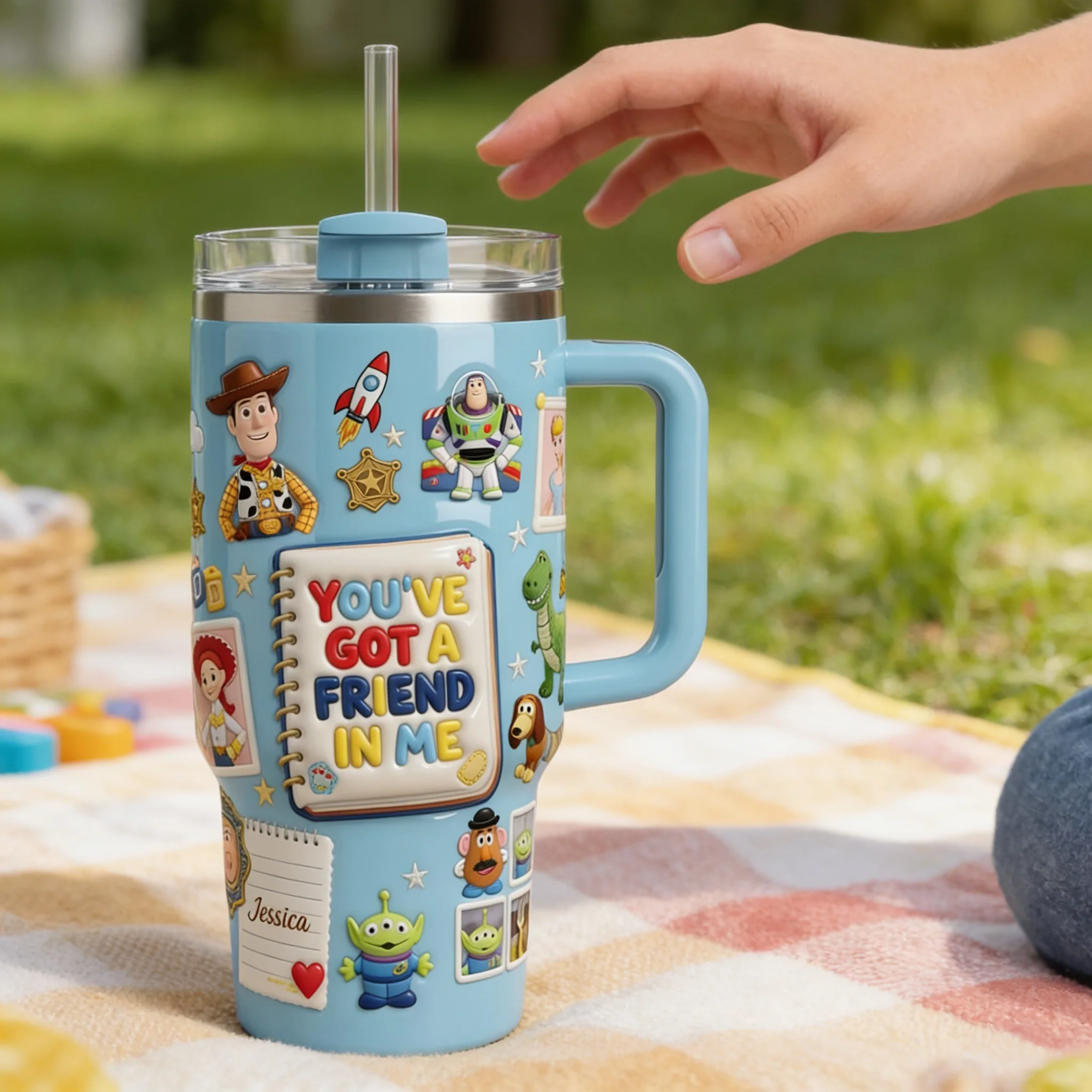 You've Got A Friend In Me - Personalized Tumbler With Handle - Gift For Movie Fans - DSNY - Image 2