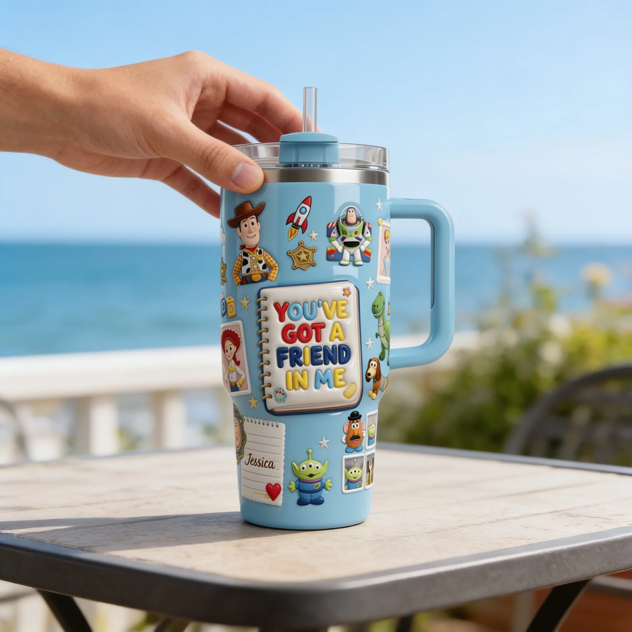 You've Got A Friend In Me - Personalized Tumbler With Handle - Gift For Movie Fans - DSNY - Image 5