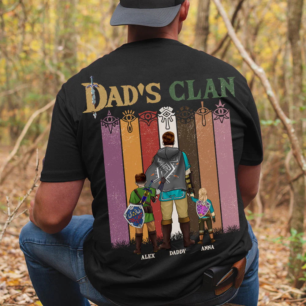 Zelda Dad’s Clan - Personalized Tshirt - Gift for Dad, Father’s Day | CL07 - Image 2