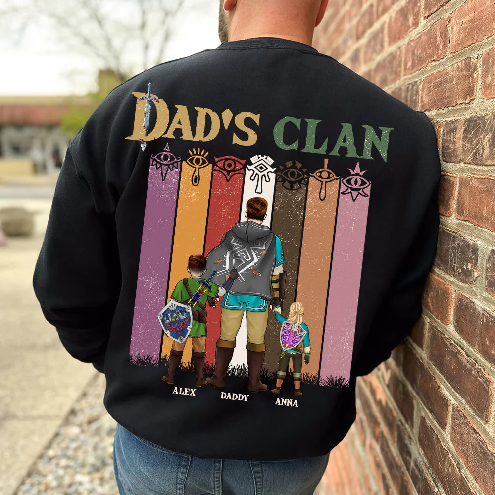 Zelda Dad’s Clan - Personalized Tshirt - Gift for Dad, Father’s Day | CL07 - Image 3