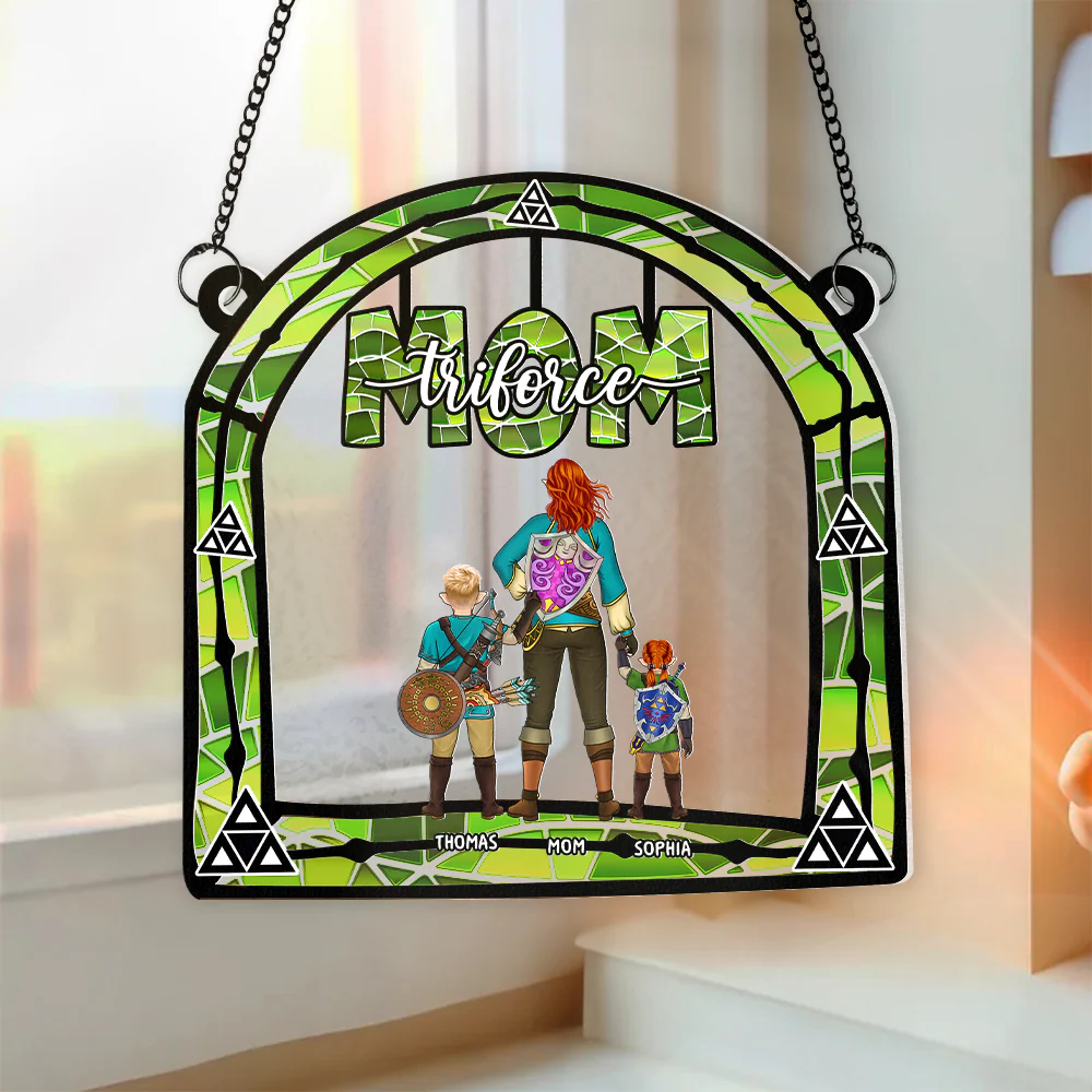 Zelda Mom Best Mom Ever - Personalized Window Hanging Suncatcher - Gifts For Mom, Wife| CL07.ver2 - Image 2