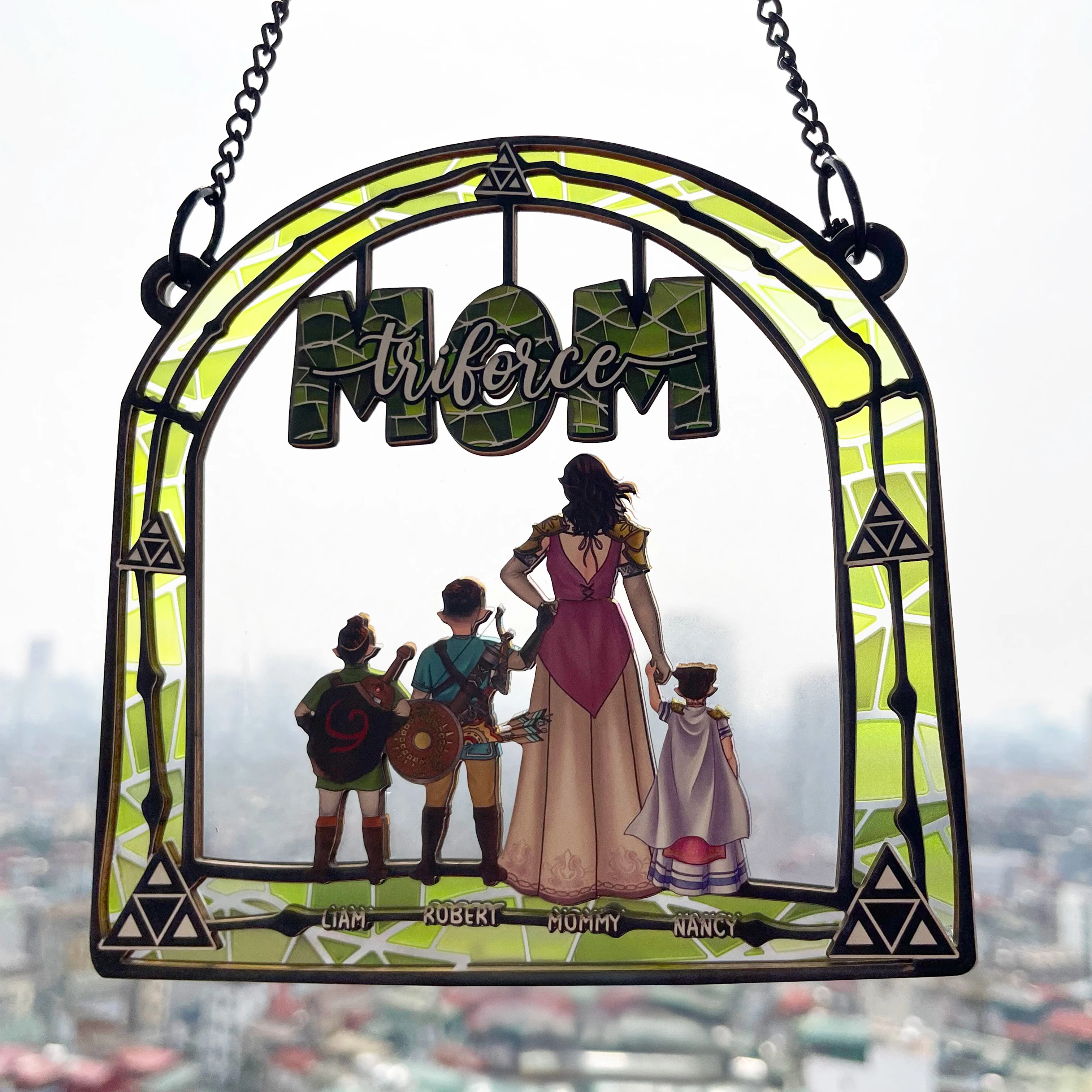 Zelda Mom Best Mom Ever - Personalized Window Hanging Suncatcher - Gifts For Mom, Wife| CL07.ver2 - Image 7