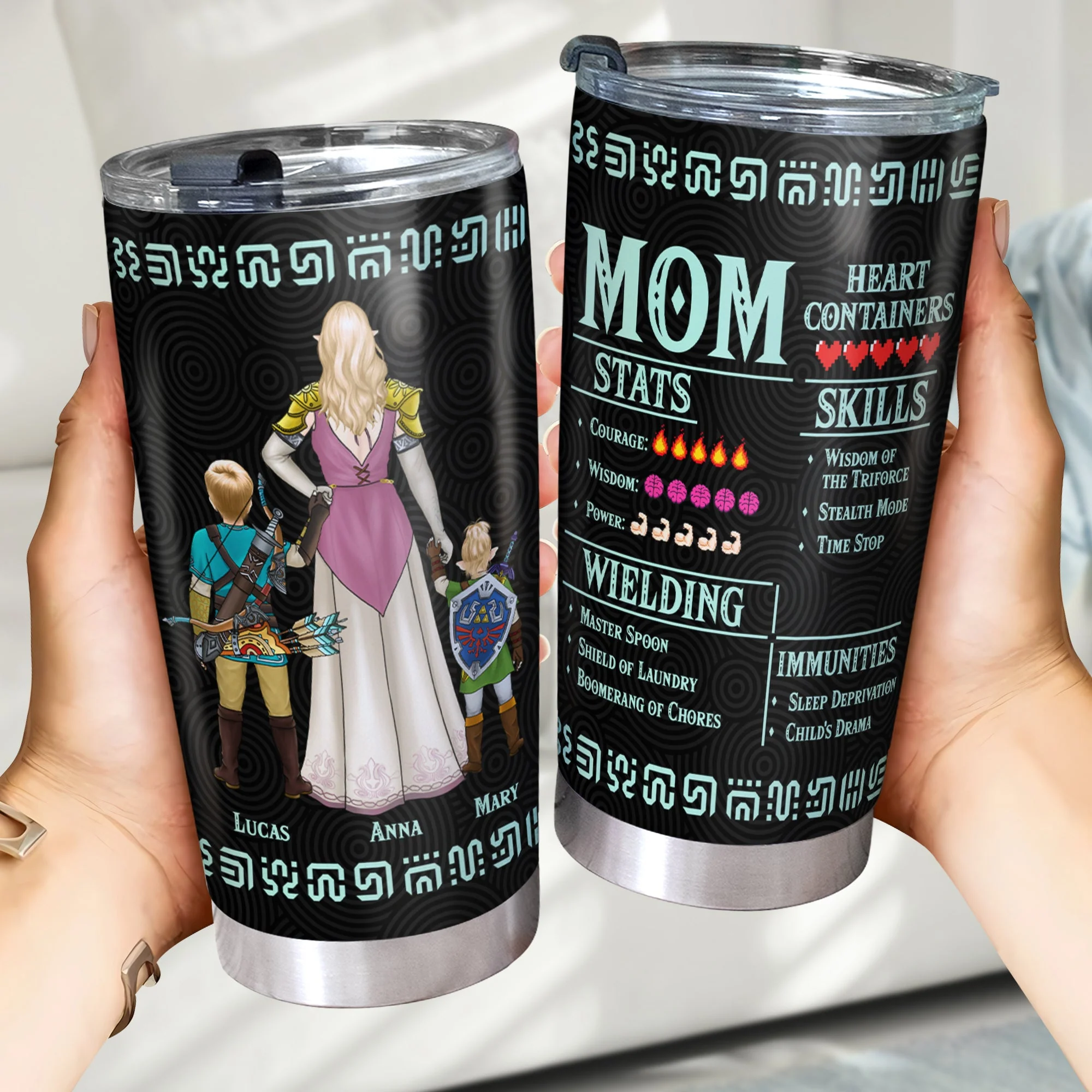 Zelda Mom Full Of Love Version 2 - Personalized Stainless Steel Tumbler - Gift For Mom, Mother's Day | CL07 NA94 - Image 3